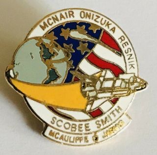 Mcnair Onizuka Resnik Scobee Smith Space Shuttle Challenger Pin Badge Rare (c1)