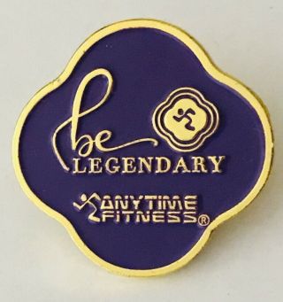 Be Legendary Anytime Fitness Sports Gym Pin Badge Rare Vintage (h6)