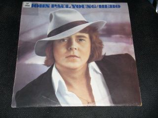Vintage Vinyl 1975 John Paul Young " Hero " (aplpp.  013) Plus Rare Jumbo Poster