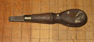 Antique 4 " Wood Handle Cabinet Maker Turn Screw Screwdriver Tool