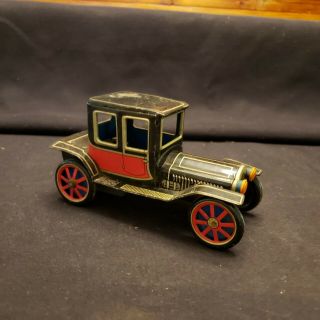 Vintage Tin Litho Toy Antique Friction Car " Trade Mark Made In Japan "
