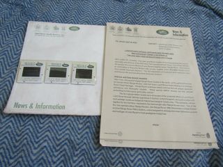 2000 Land Rover Range Rover Discovery Freelander Press Release Packet Kit Rare