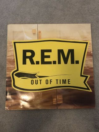 R.  E.  M.  Out Of Time Rem Classic 1991 Lp Record Vinyl Album Rare Pressing