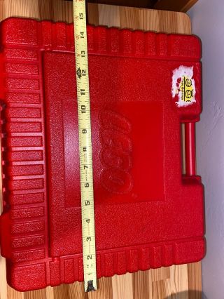 Vintage RED 1985 PLASTIC LEGO Carrying CASE Storage Hard Case 2