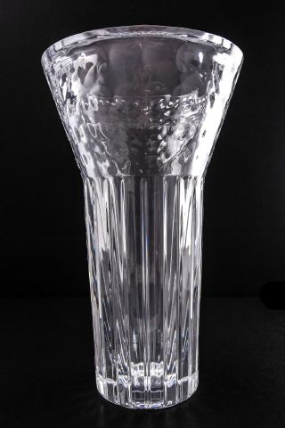 Cut Crystal Glass Vase By Orrefors,  Heavy And Modernist,  Signed & Numbered,  Rare