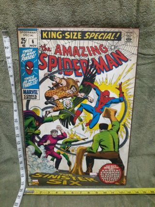 Marvel Spider - Man Comic Book Cover 13 " X 19 " Wooden Wall Art Read