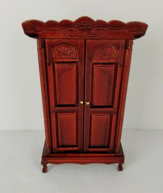 Victorian Dollhouse Furniture Armoire Solid Wood Bedroom 1:12 Melissa And Doug