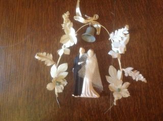 Vintage Wedding Cake Topper With Bride And Groom From 1940 