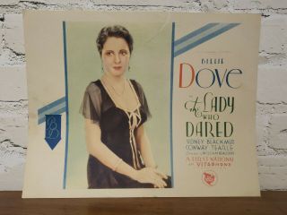 Rare 11x14 Billie Dove The Lady Who Dared,  Lobby Card,  Conway Tearle