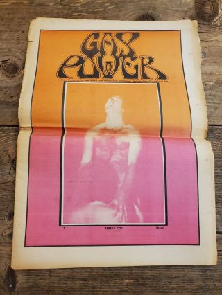 Gay Power Newspaper 1969 Vol 1 10 Leo Louis Martello Pride Zebedy Colt Rare