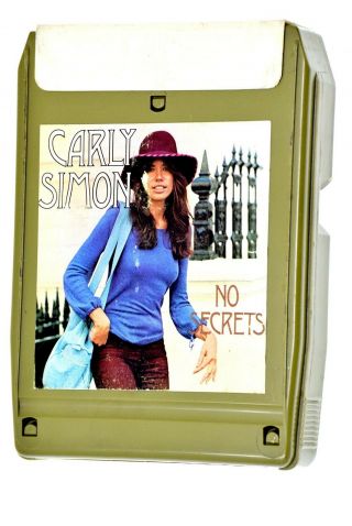 Carly Simon No Secrets Rare Elektra Records Vtg 8 - Track Cassette Tape Album