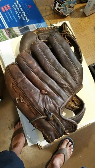 Vintage Ted Williams Signature Model Pro 1670 Baseball Glove Sears Leather Rare