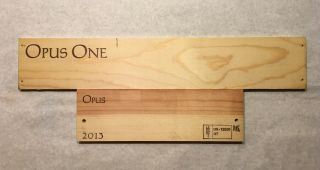 2 Rare Wine Wood Opus One Panels Vintage Crate Box Side 7/20 730