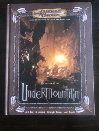 Expedition To Undermountain Dungeons & Dragons Oop Mtg 3.  0/3.  5 Rare 1st Print