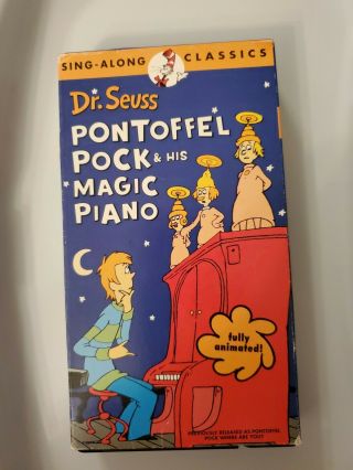 Dr.  Seuss Pontoffel Pock & His Magic Plane Vhs 1996 Rare Sing - Along