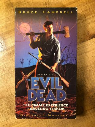 Rare Oop Unrated Evil Dead Vhs Video Tape Sam Raimi Bruce Campbell Horror