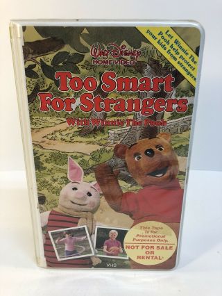 Walt Disney Too Smart For Strangers With Winnie The Pooh Vhs Videotape Rare 1985