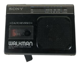 Vintage Sony Walkman Wm - F57 Fm/ Am Stereo Cassette Player & Rare
