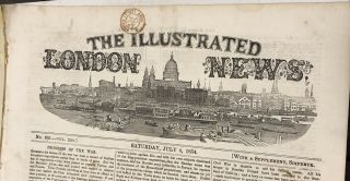 Rare Antique The Illustrated London News Newspaper July 8,  1854