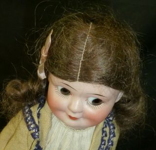 17cm MOHAIR WIG FOR ANTIQUE DOLL,  OLD WIG,  BLEUETTE SIZE 3