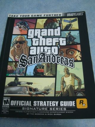 Rare Grand Theft Auto San Andreas Ps2 Official Strategy Guide By Brady Games Grt
