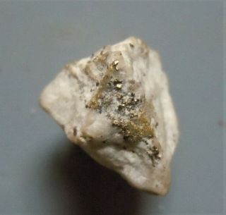 0.  58 Grams Native Gold On Quartz (gom6/26) Rare Locality Mindanao,  Philippines
