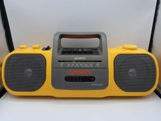 Rare Sony Sport Cfs - 905 Portable Cassette Boombox Am/fm Radio Mega Base