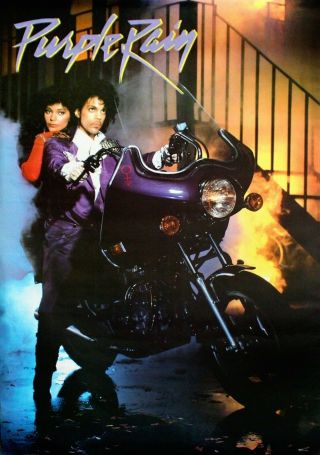 Rare Prince Purple Rain Movie Poster 32 " X21 " Vintage Record Album