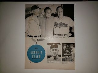 Babe Ruth Ty Cobb Tris Speaker 1952 Inside Baseball Star Sheet Rare