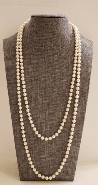 Rare Vintage Necklace Sterling Silver Asahi Cultured Pearls Ltd Tokyo Japan