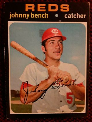1971 Topps 250 Johnny Bench Cincinnati Reds Baseball Card