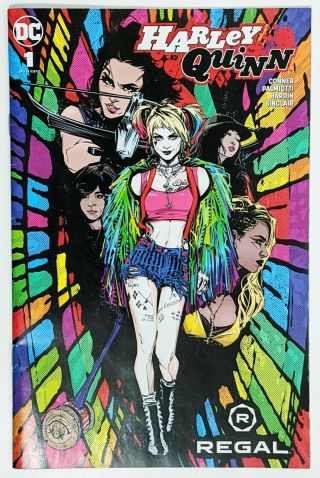 Harley Quinn 1 Dc Variant Comic Book Regal Cinemas Movie Promo High - Grade Rare