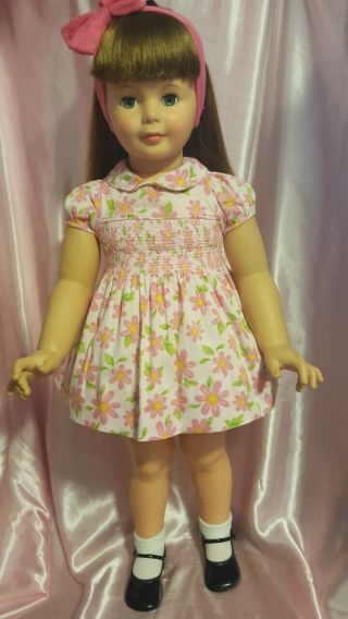 Vintage Dress For Ideal Patti Playpal Fits 35” Doll Usa Laura Ashley " No Doll "