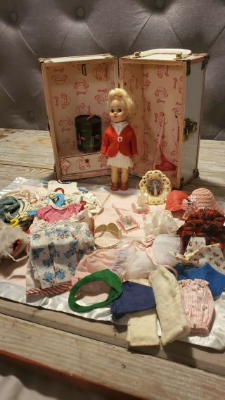 Vintage Vogue Ginny Doll Case And Tons Of Accessories