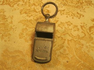 Vintage Rare Metal Police Special Whistle
