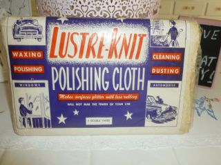 Vintage In Package Lustre Knit Car Automobile Polishing Cloth Dusting Waxing