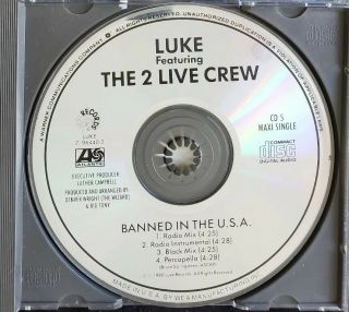 Banned In The U.  S.  A.  Cd The Luke Lp Featuring The 2 Live Crew Rare Oop