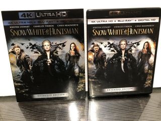 Snow White And The Huntsman (2012) 4k Ultra Hd,  Blu - Ray 2 - Discs W/rare Slipcover