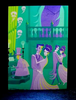 Shag Rare 2009 Disney Haunted Mansion 40th " Swinging Wake " - Postcard Art -