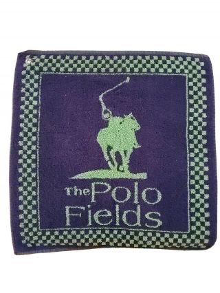 Rare Vintage Polo Ralph Lauren The Polo Fields Usa Hand Towel - Green / Blue
