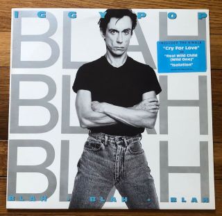 Iggy Pop Blah Blah Blah Rare Promo Issued Vinyl Lp Record 