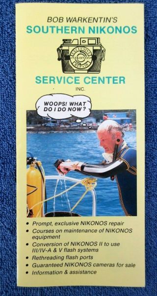 Vintage Scuba 1989 Underwater Photography Southern Nikonos Service Center