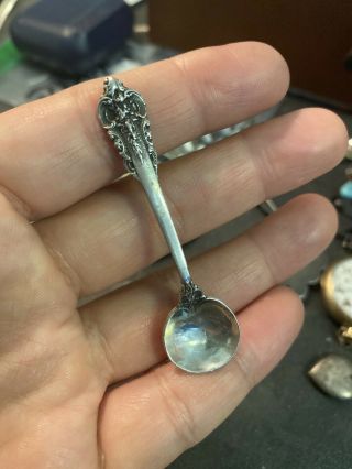 Vintage Wallace Grand Baroque Sterling Silver Salt Spoon
