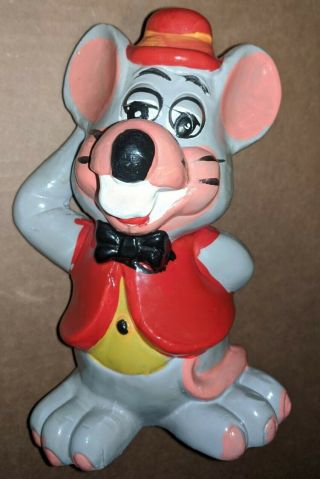 Vintage Chuck E Cheese Piggy Bank 1986 Ceramic Hand Painted Rare Only 1 On Ebay