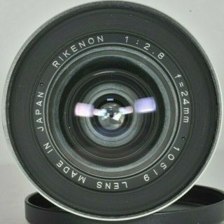 Rare? Ricoh Rikenon 24mm F2.  8 Lens For Pentax M42 Screw Mount - Blades Slow