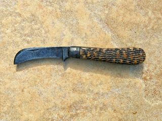 Extremely Rare Warwick Knife Co.  Ny Antique Hawk Bill Pocket Knife