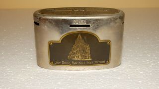 Collectible Antique Money Piggy Bank Dry Dock Saving Institution