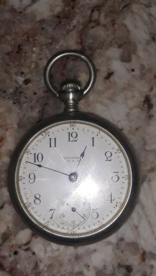 Antique American Waltham Pocket Watch W/ Fahys Ore Silver No 1 Case