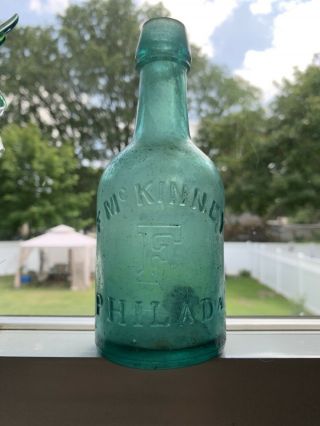 Antique 1860’s F.  Mckinney Philadelphia Embossed Bottle
