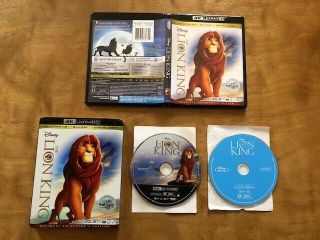 The Lion King 4k Ultra Hd/blu Ray Disney Rare Slipcover No Digital